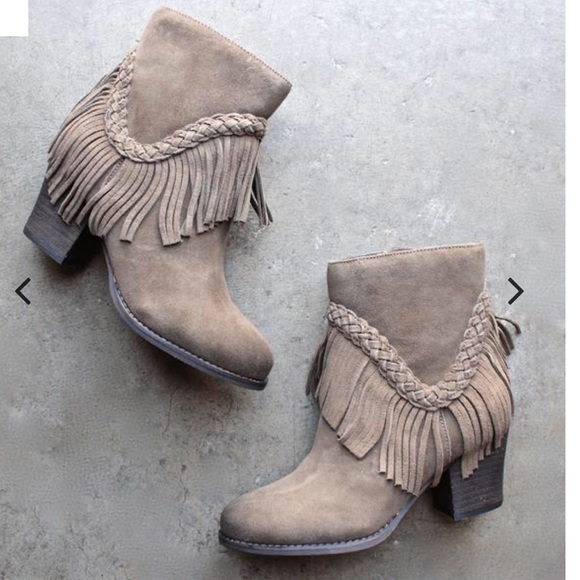 Sbicca vintage collection suede fringe booties - Picture 2 of 8